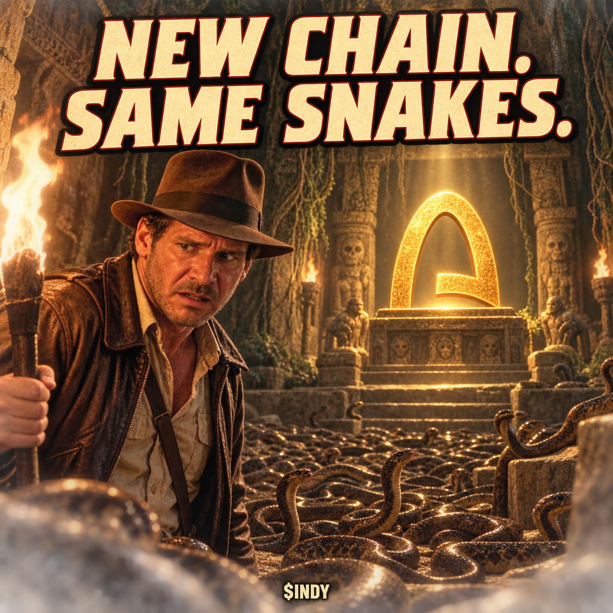 New chain. Same snakes. Check the map. Check the contract. $INDY